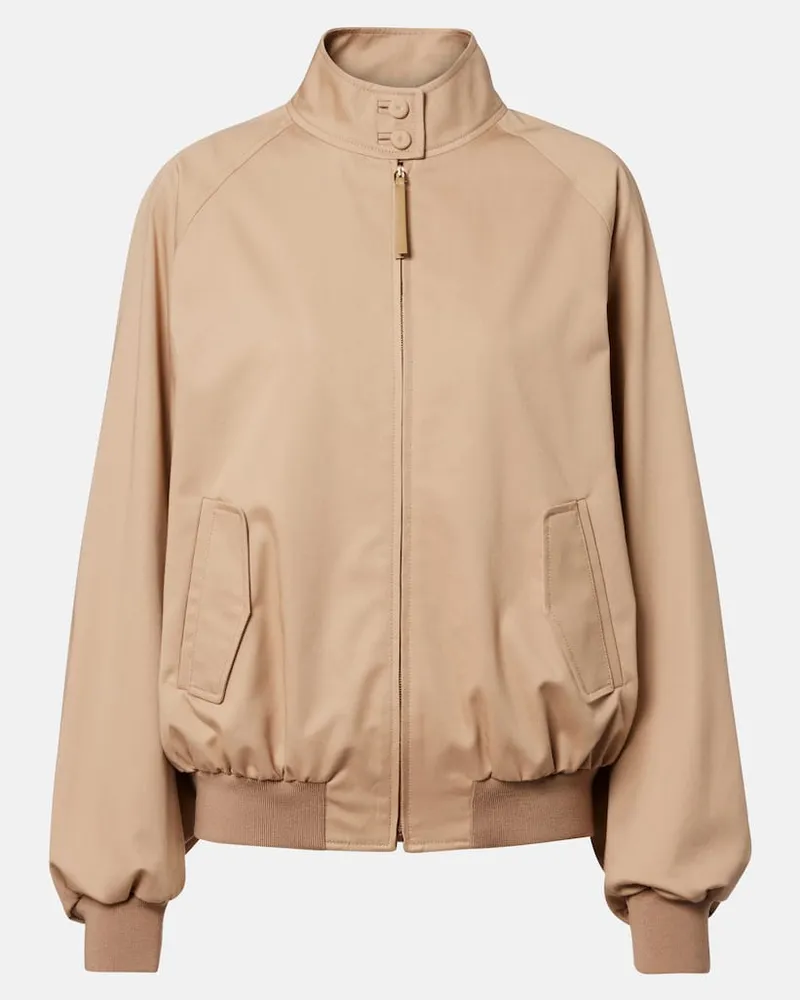 Gabriela Hearst Bomberjacke Wynne aus Baumwolle Braun