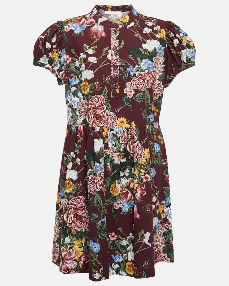 See by Chloé See By Chloé Bedrucktes Kleid aus Baumwolle Multicolor