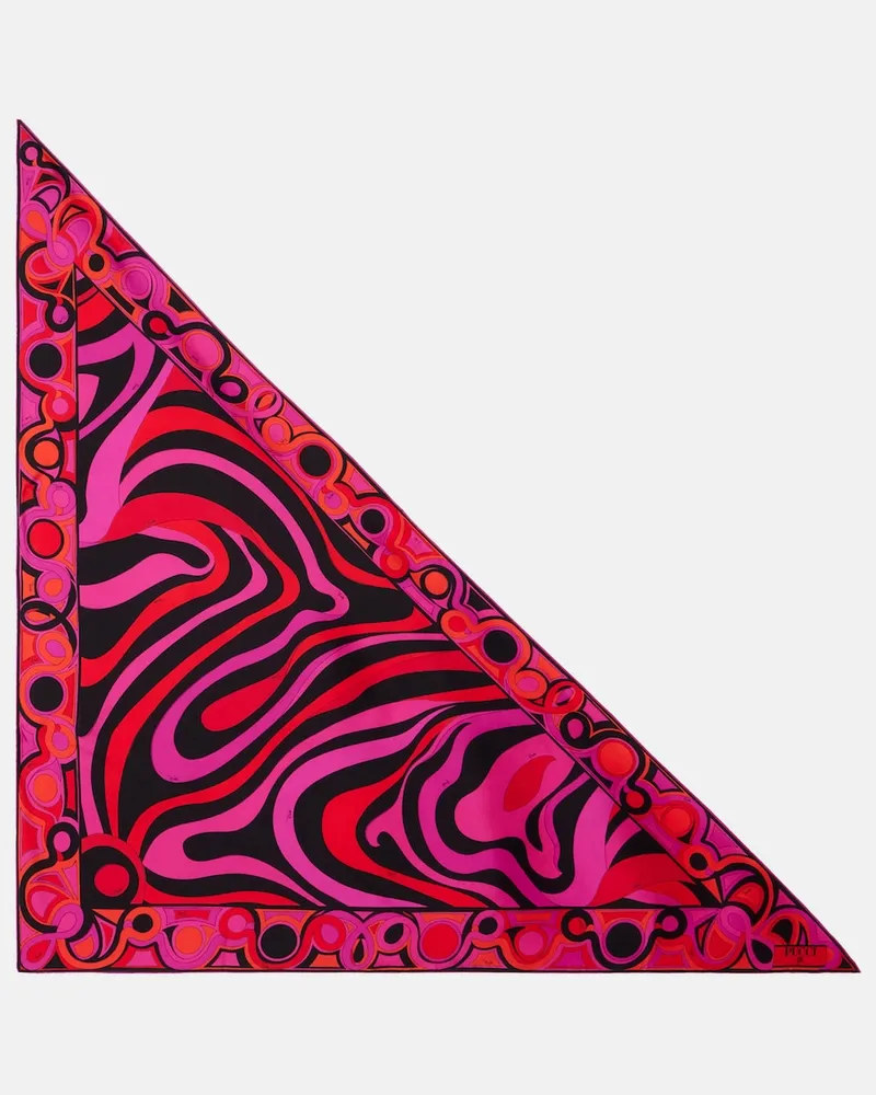 Emilio Pucci Tuch Iride aus Seiden-Twill Multicolor