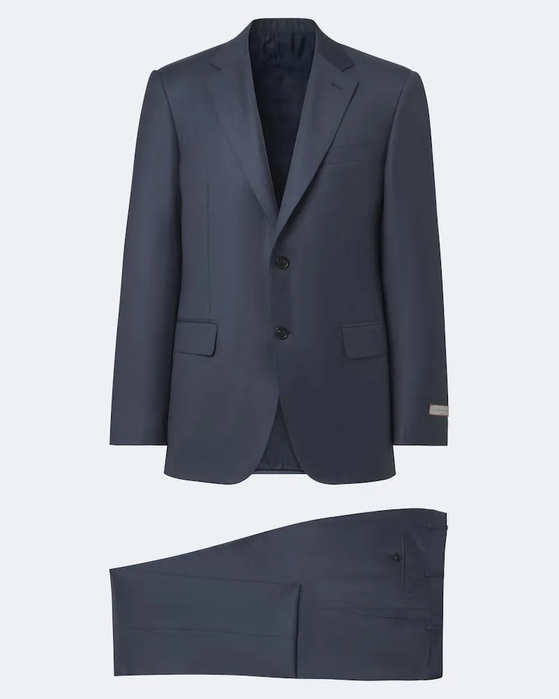 Canali Anzug aus Wolle Blau