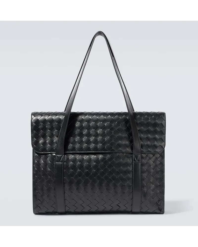 Bottega Veneta Aktentasche Classic Portfolio aus Leder Schwarz