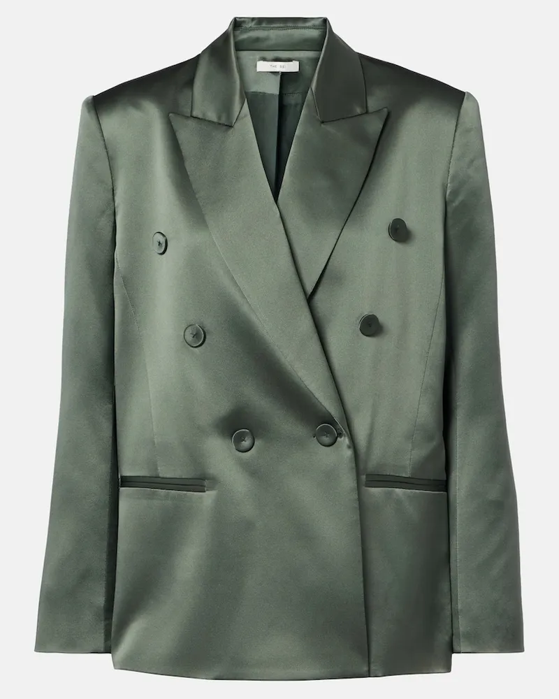 The Sei Blazer aus Seide Grün