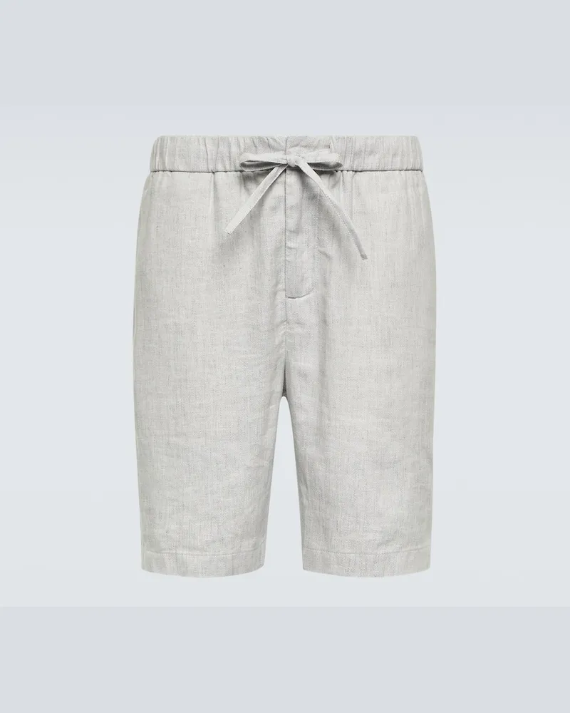 Frescobol Carioca Shorts Felipe aus Leinen und Baumwolle Grau