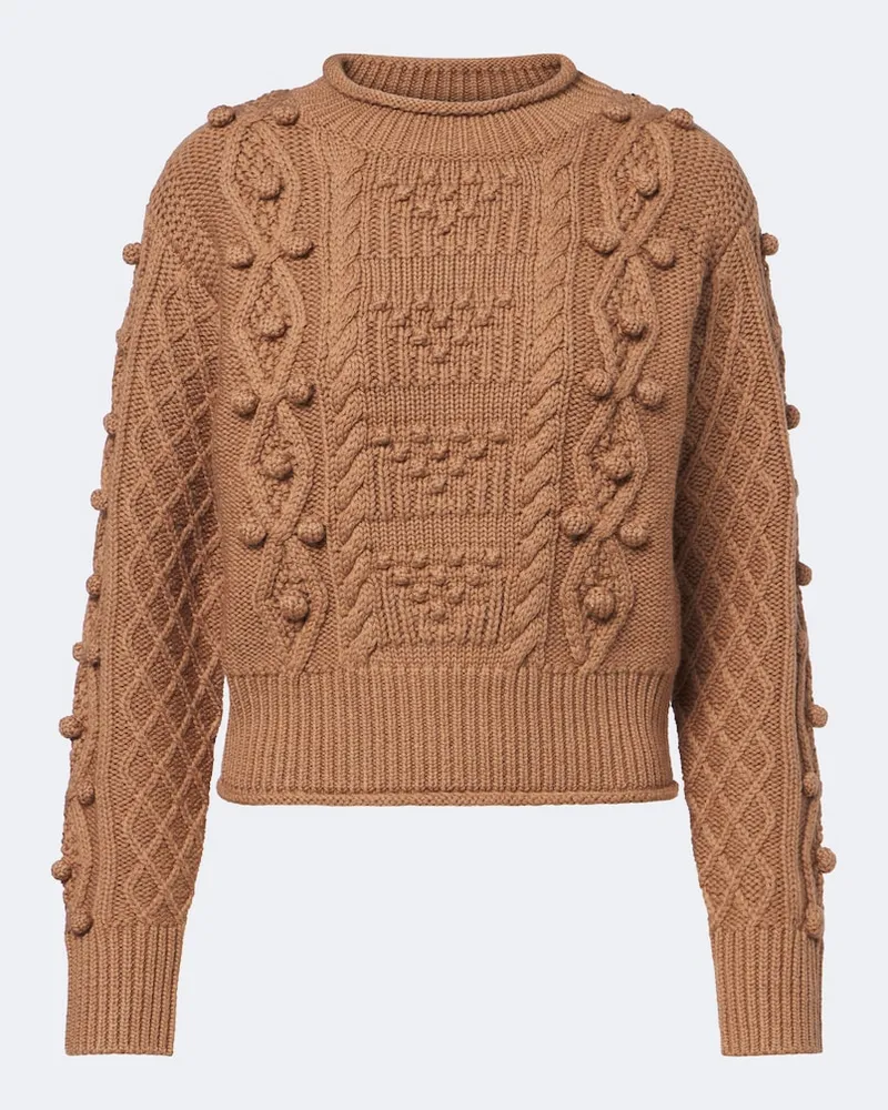 EMILIA WICKSTEAD Pullover Milo aus Wolle Braun