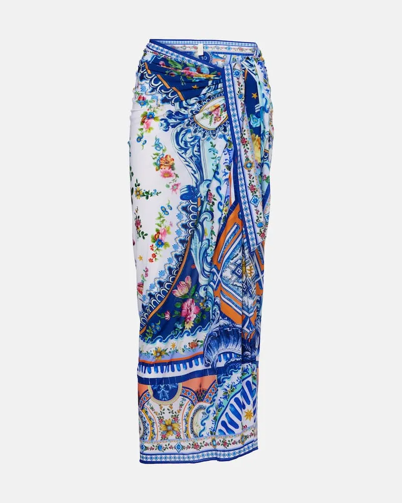 Camilla Bedruckter Pareo Blau