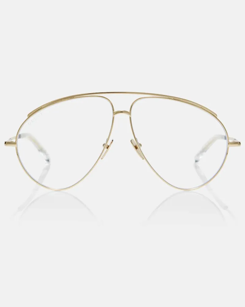 Gucci Oversize-Brille Gold