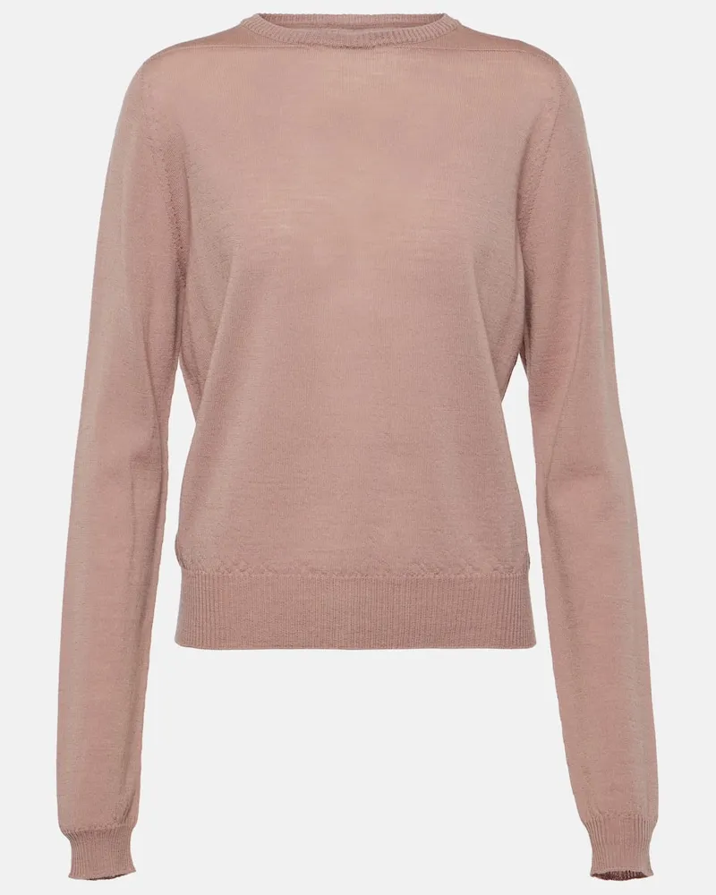 Rick Owens Pullover Maglia aus Wolle Rosa