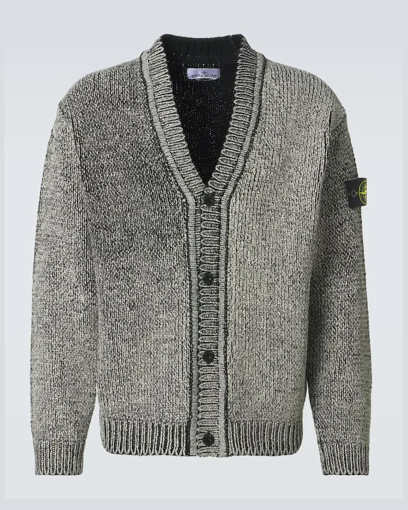 Stone Island Cardigan aus Baumwolle Grau