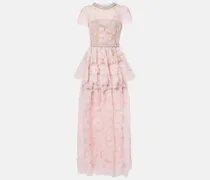 Robe aus Tüll mit Kristallen und Zierperlen