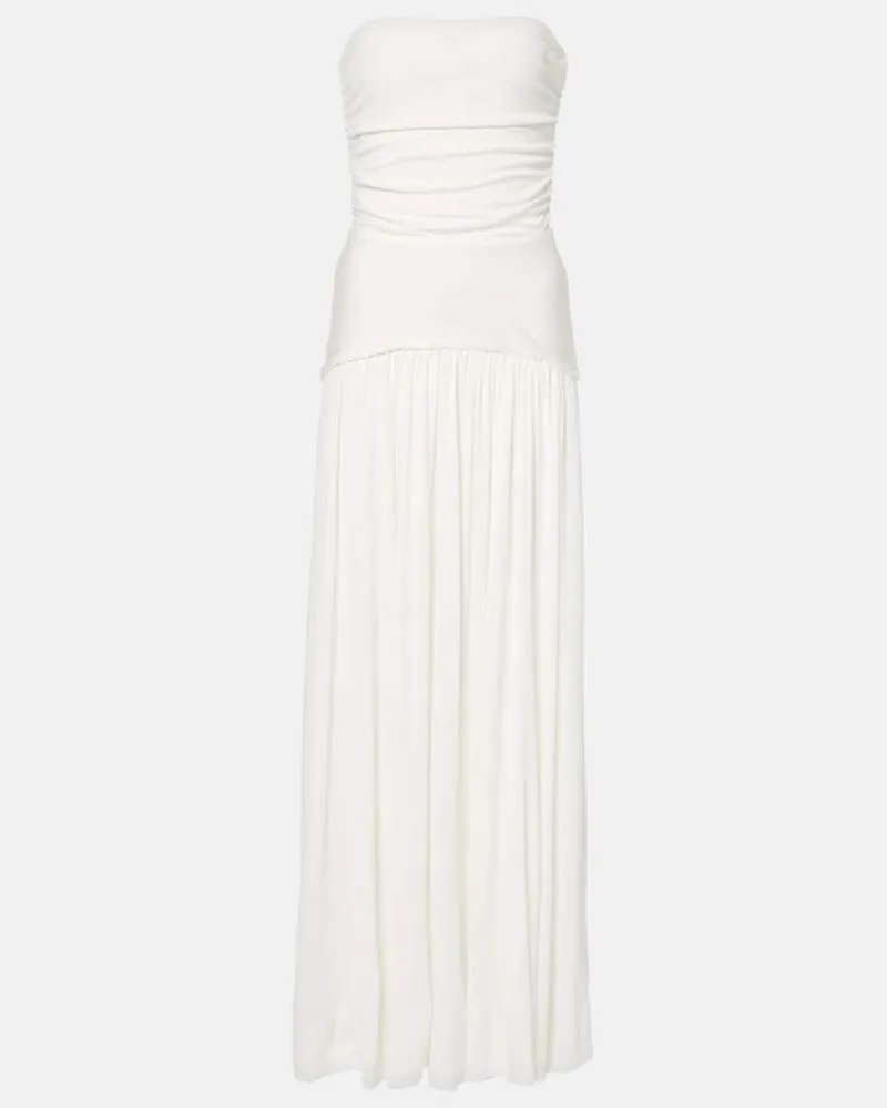 STAUD Maxikleid Mariana aus Jersey Weiß