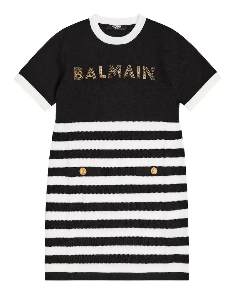 Balmain Kleid aus einem Wollgemisch Schwarz