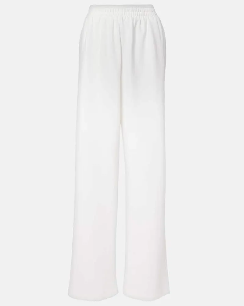 WARDROBE.NYC Weite Hose aus Jersey Weiß