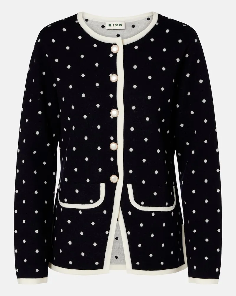 RIXO Cardigan Mirja aus einem Wollgemisch Blau