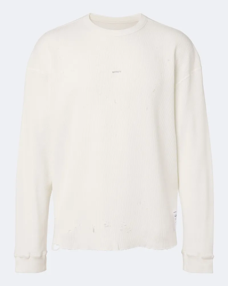 Satisfy Longsleeve MothTech aus Baumwoll-Jersey Weiß