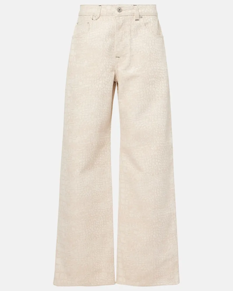 Jacquemus Wide-Leg Jeans Beige