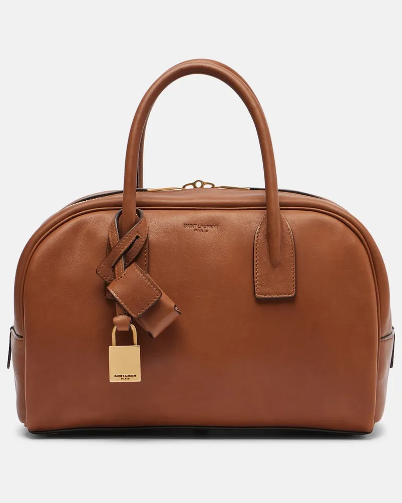 Saint Laurent Tote Bag Sac De Jour Boston Small aus Leder Braun