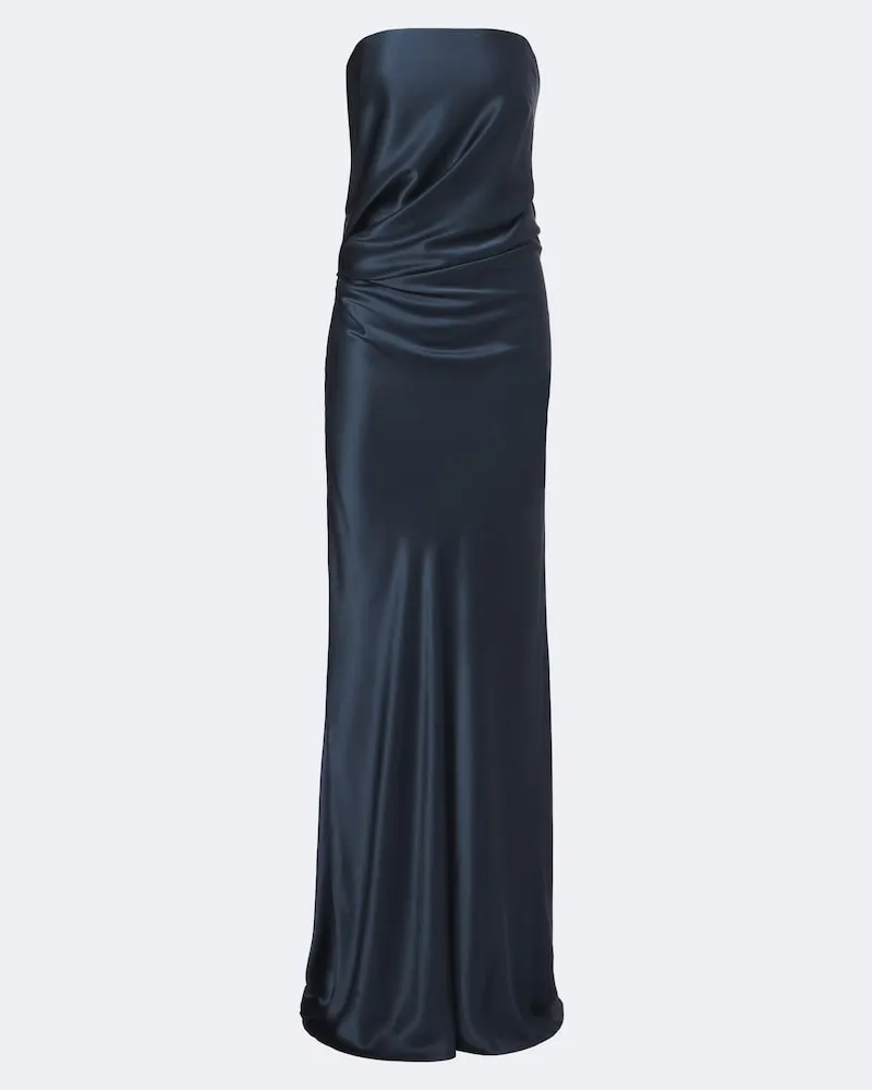 The Sei Bustier-Robe aus Seiden-Charmeuse Blau