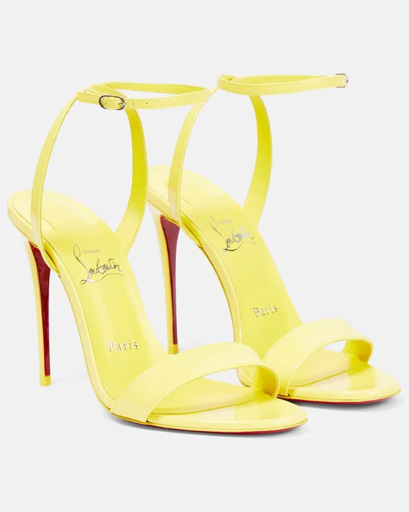 Christian Louboutin Sandalen Loubigirl 100 aus Lackleder Gelb