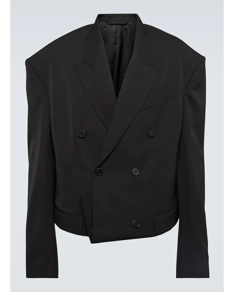 Balenciaga Blazer aus Wolle Schwarz