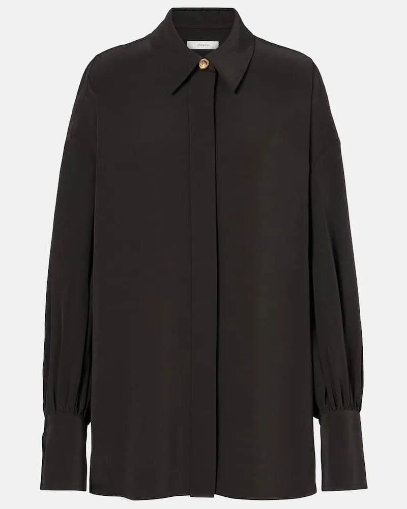 Joseph Hemd Camilia aus Satin-Twill Braun
