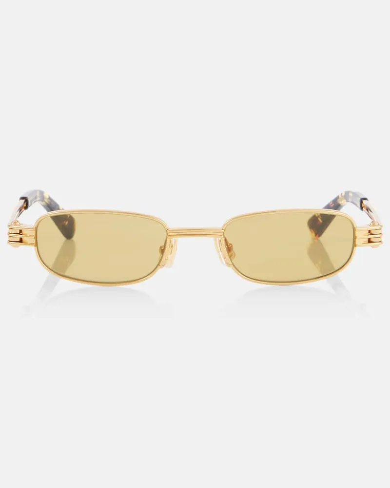 Bottega Veneta Eckige Sonnenbrille Gold