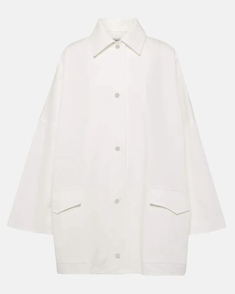 Totême Oversize-Jacke aus Baumwoll-Twill Weiß