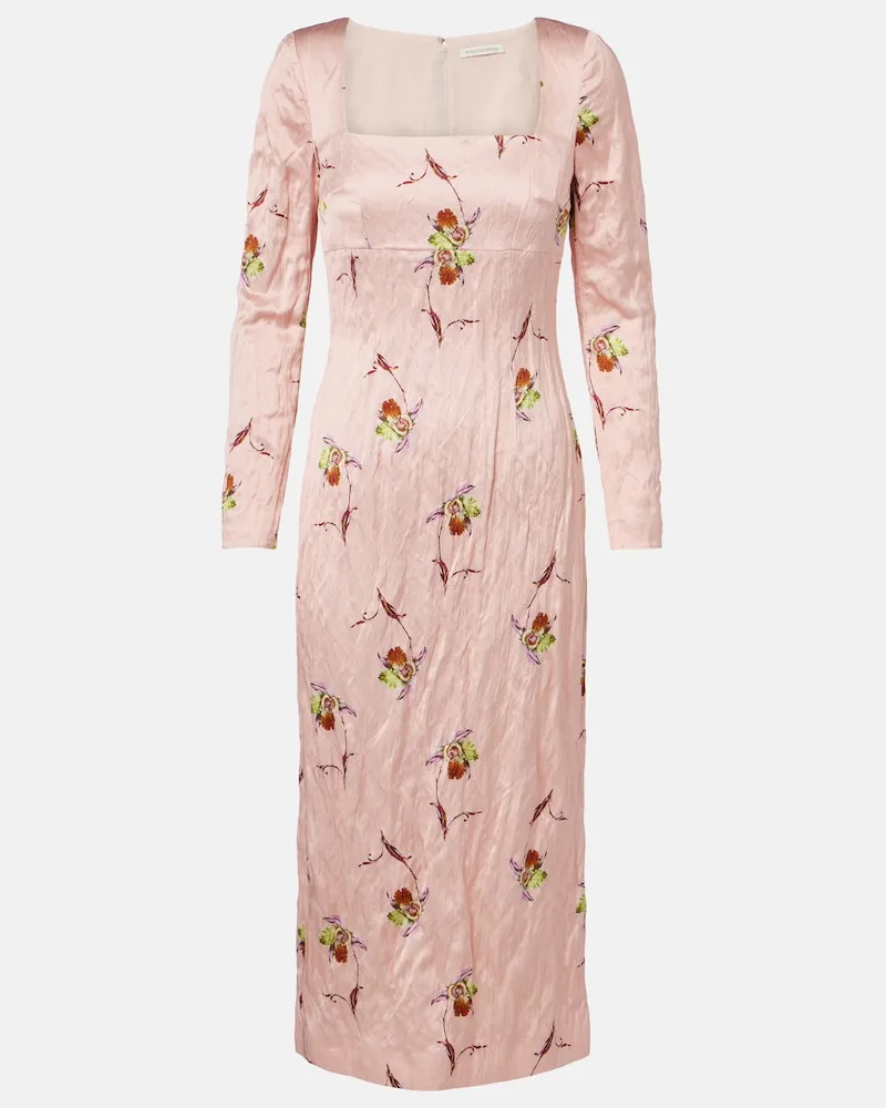 EMILIA WICKSTEAD Midikleid Renne aus Satin Rosa