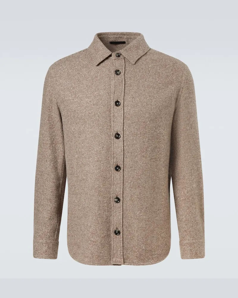 Ermenegildo Zegna Hemdjacke aus Kaschmir und Seide Braun