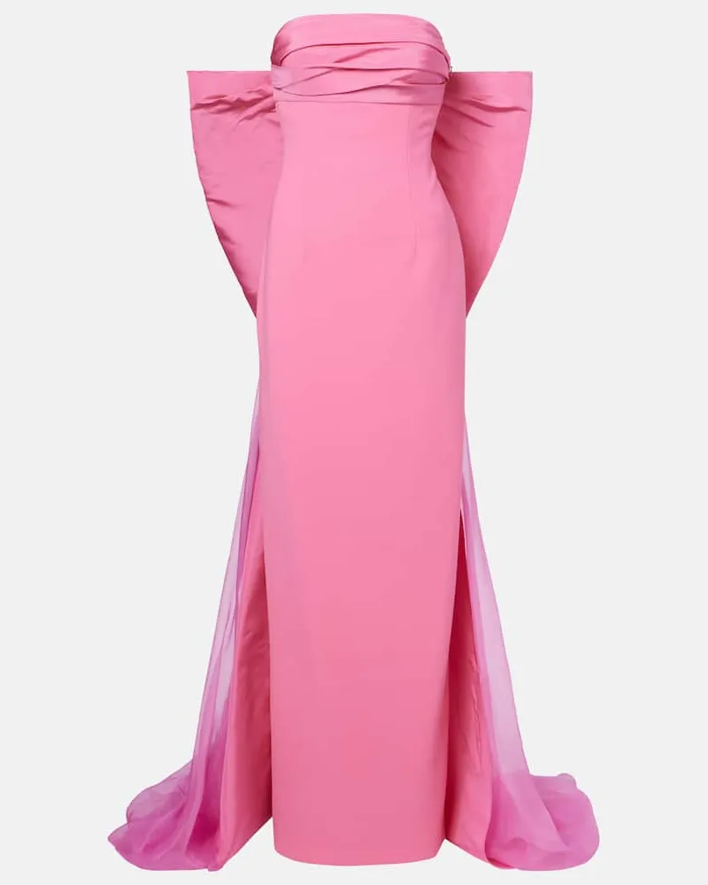 Carolina Herrera New York Robe aus Crêpe Rosa