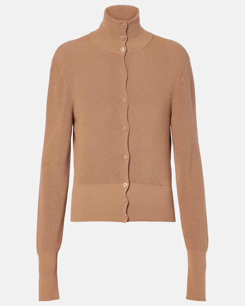 Aya Muse Cardigan Faye aus einem Baumwollgemisch Braun
