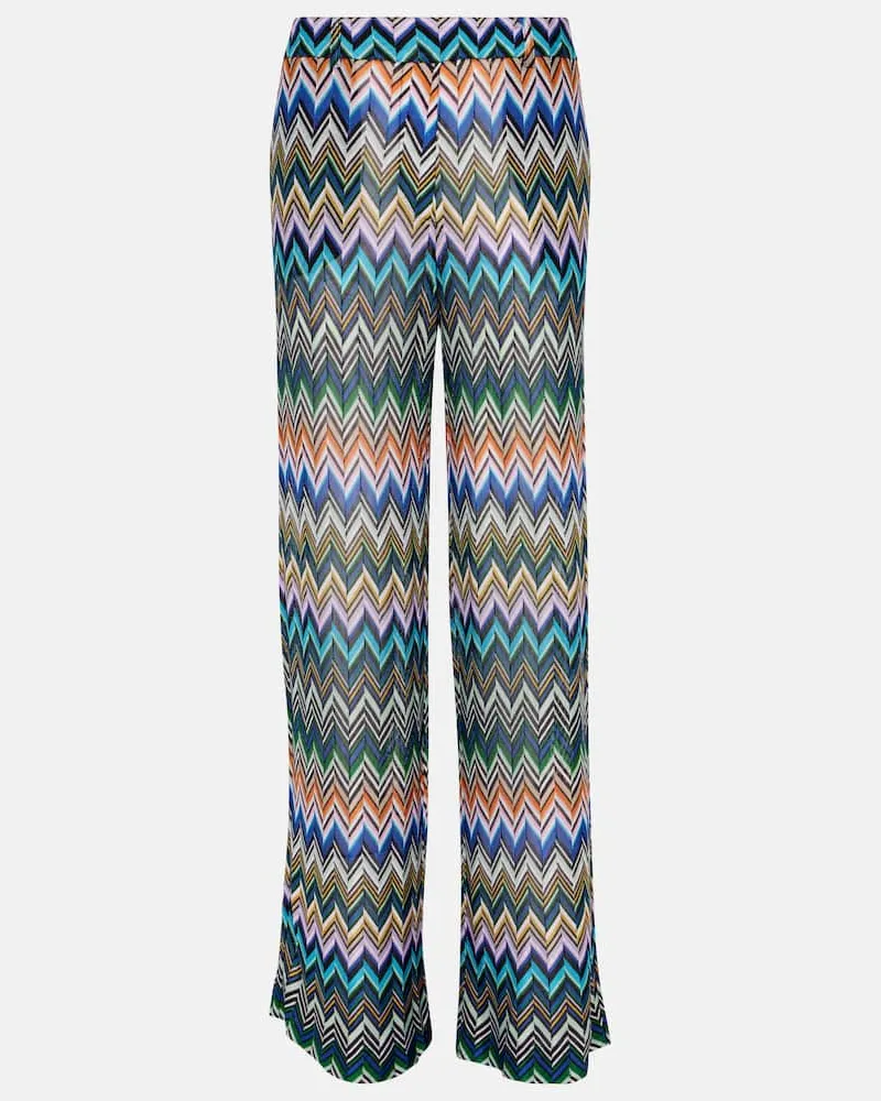 Missoni Gerade Hose aus Häkelstrick Multicolor