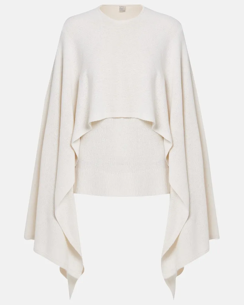 Totême Cape aus Seide Beige