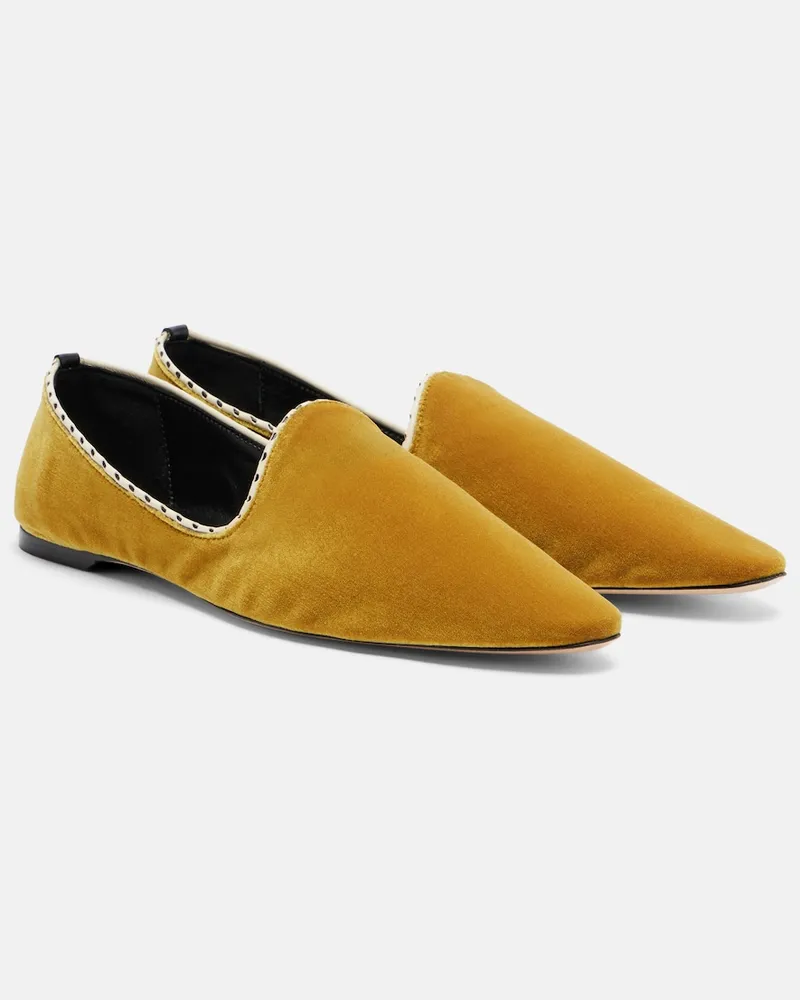Totême Slip-Ons aus Samt Gelb