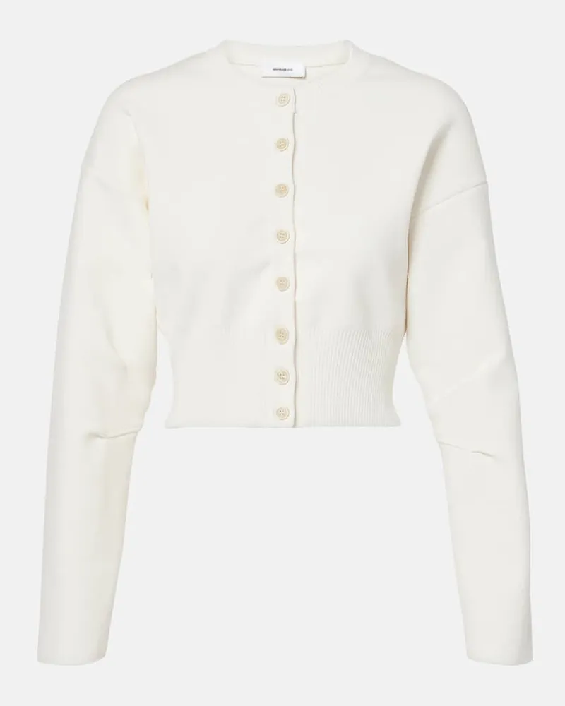 WARDROBE.NYC Cropped-Cardigan Weiß
