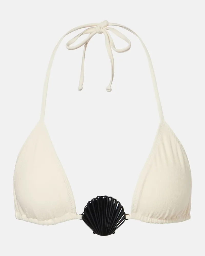 SAME Bikini-Oberteil Shell Weiß