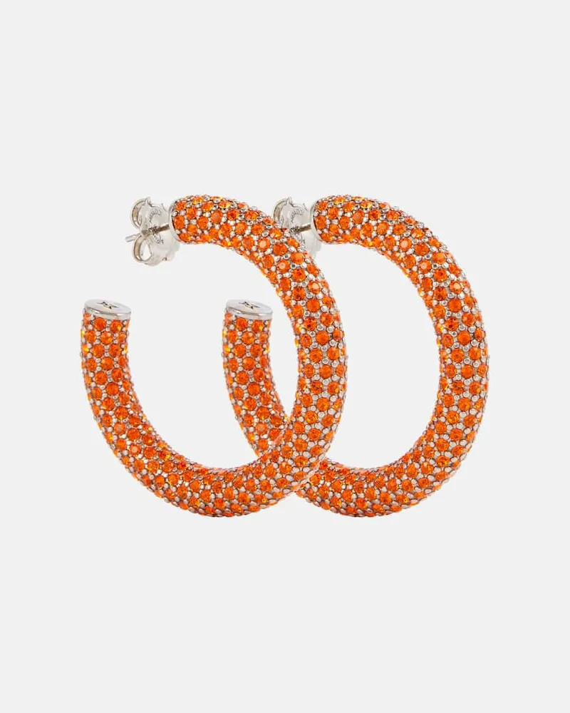 Amina Muaddi Ohrringe Cameron Medium Orange