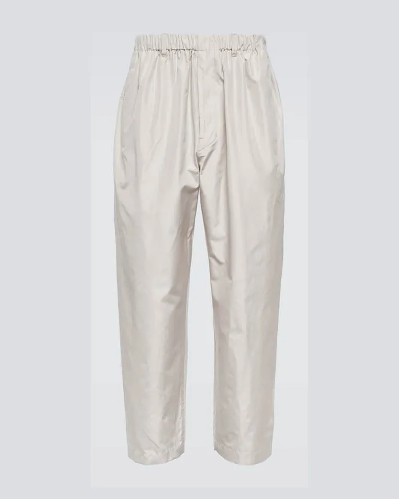 Christophe Lemaire Gerade Hose aus Seide Beige