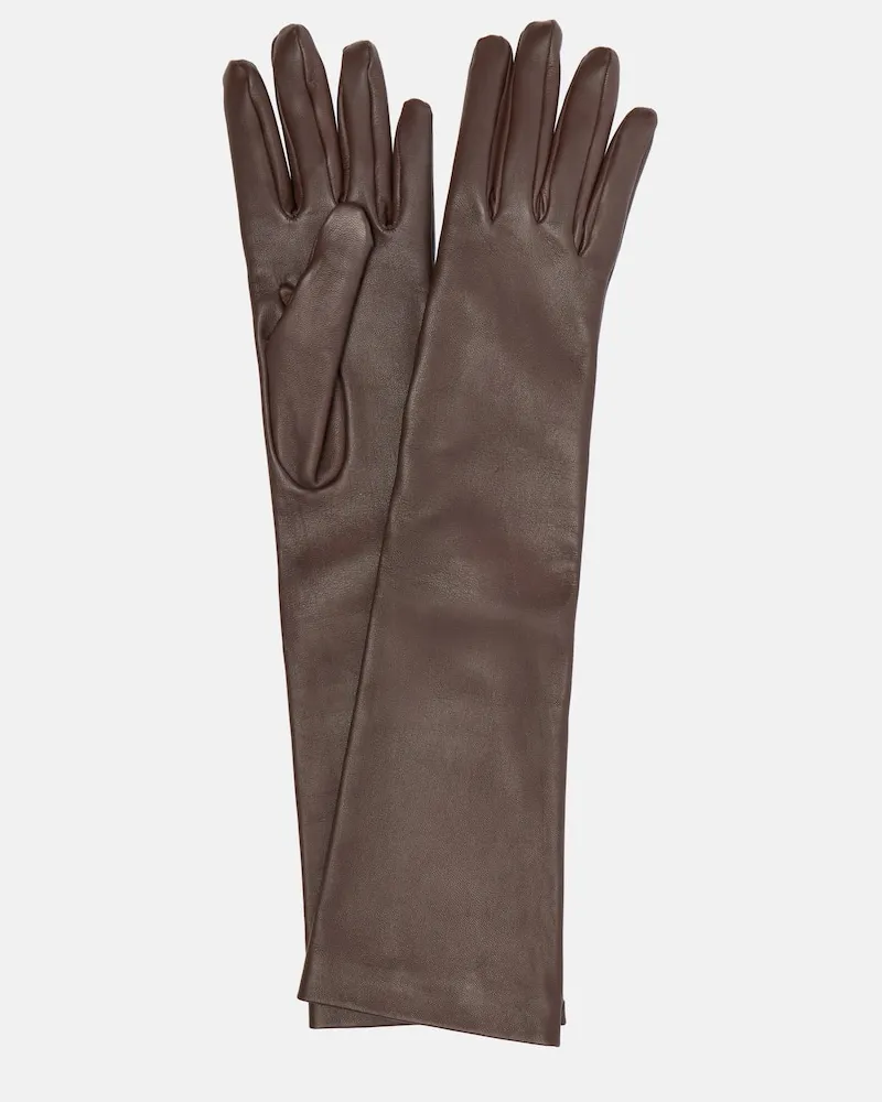 Brunello Cucinelli Handschuhe aus Leder Braun