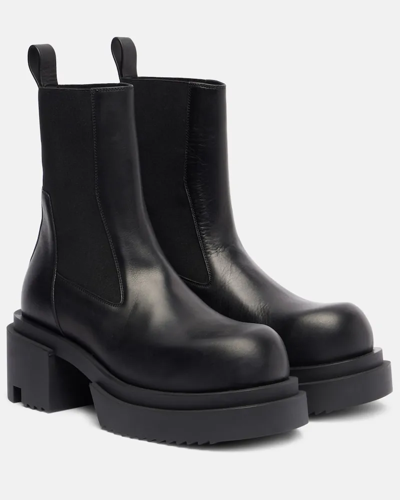 Rick Owens Chelsea Boots Beatle aus Leder Schwarz