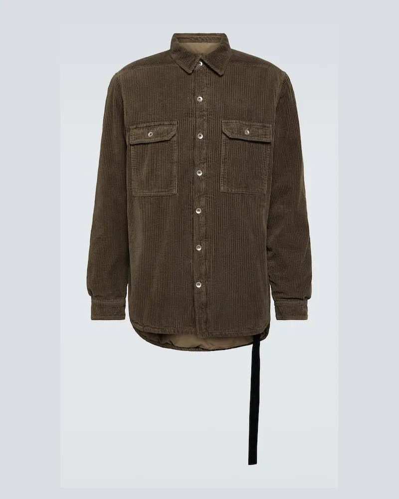 Rick Owens Jacke aus Baumwoll-Cord Braun