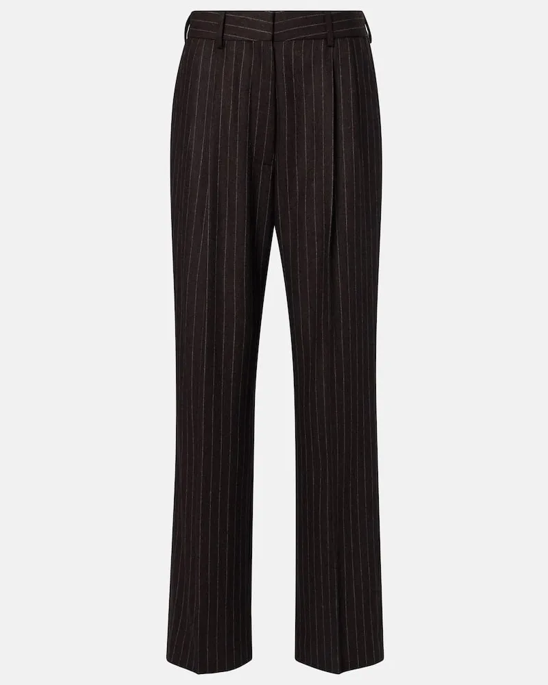 Blazé Milano Blazé Milano Gerade Hose Fox aus Wolle und Kaschmir Braun