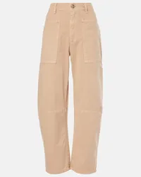 Velvet Cargohose Brylie aus Baumwoll-Twill Beige