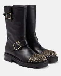 Jimmy Choo Stiefel Biker II aus Leder Schwarz