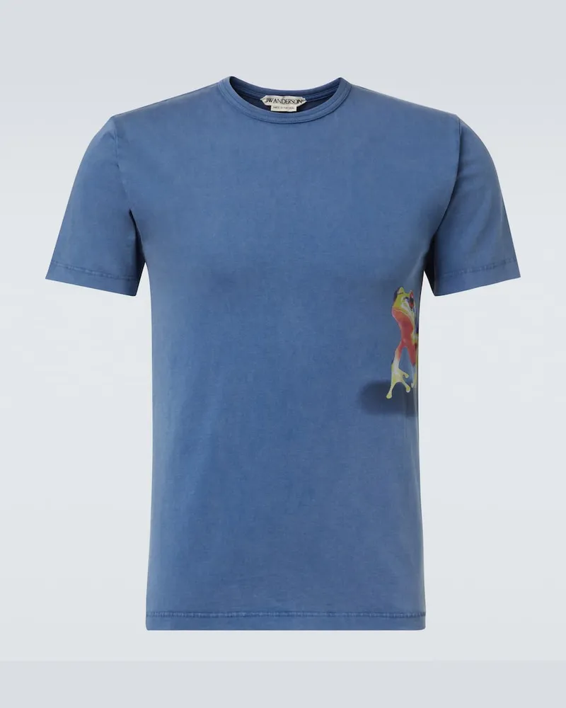 J.W.Anderson Bedrucktes T-Shirt aus Baumwolle Blau