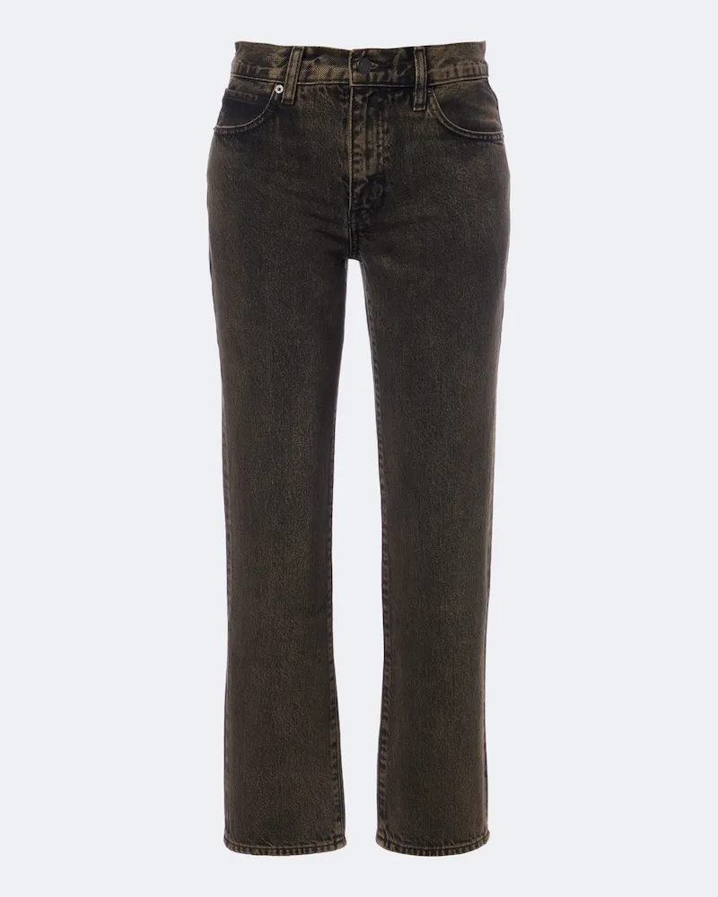 Frame Denim Straight Jeans Hang Grau