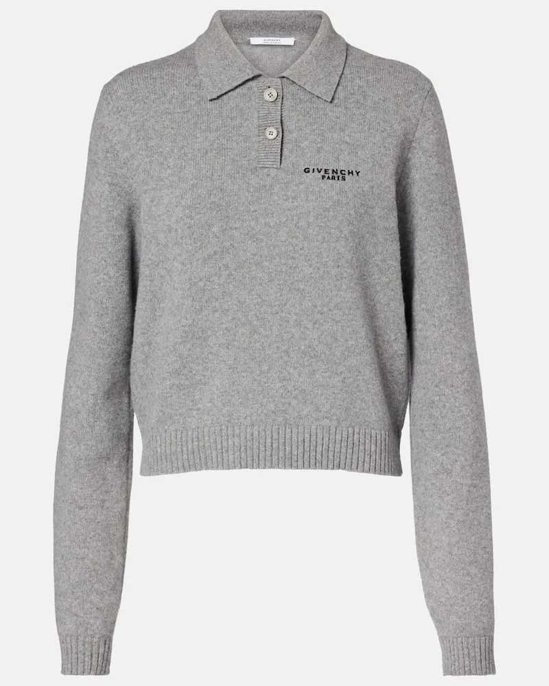 Givenchy Polopullover aus Wolle und Kaschmir Grau