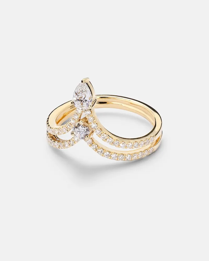 SHAY Ring aus 18kt Gelbgold mit Diamanten Gold