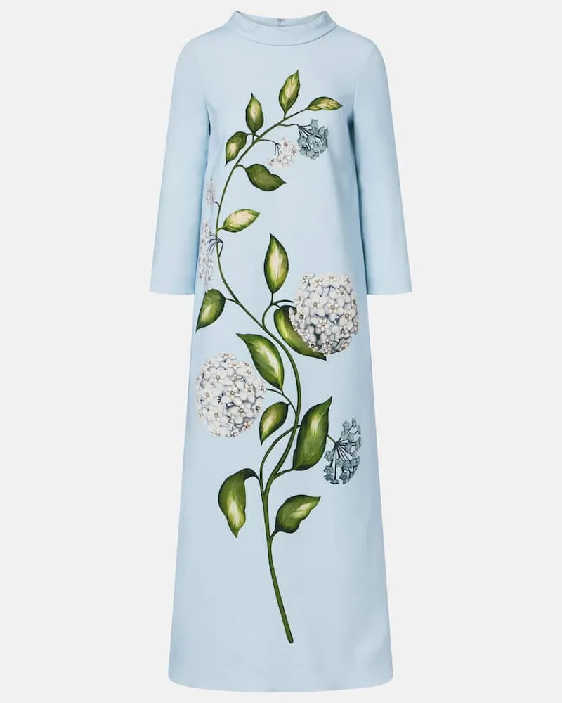 Oscar de la Renta Kaftan Constantinopoli aus einem Wollgemisch Blau