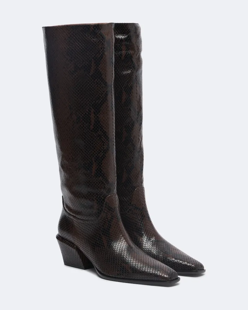 Paris Texas Stiefel Bettina aus Leder Braun