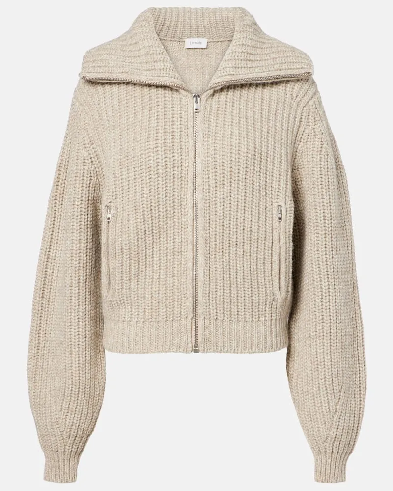Christophe Lemaire Jacke aus Alpakawolle und Yakwolle Beige